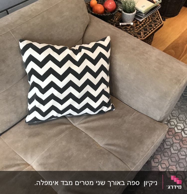 הספה לפני הניקוי